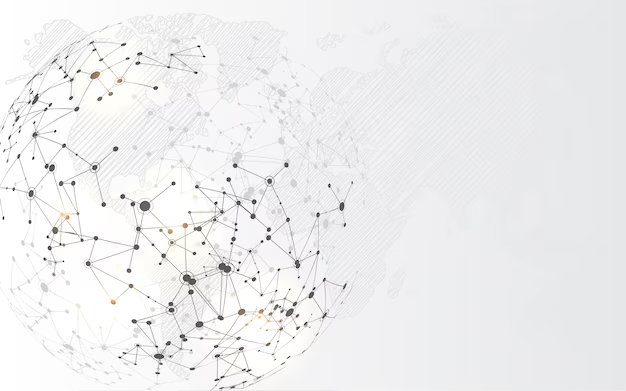 Abstract interconnected globe illustrating international intellectual capital